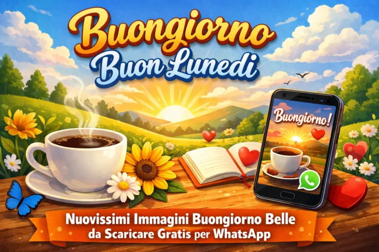 Buongiorno Buon Lunedì: Nuovissimi Immagini Buongiorno Belle da Scaricare Gratis per WhatsApp
