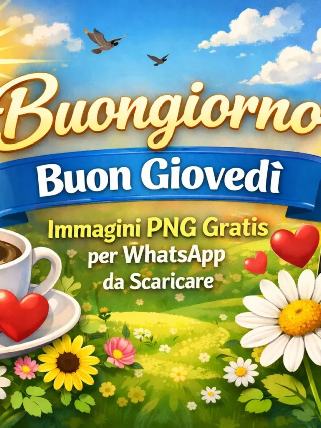 Buongiorno Buon Giovedì – Immagini PNG Gratis per WhatsApp da Scaricare