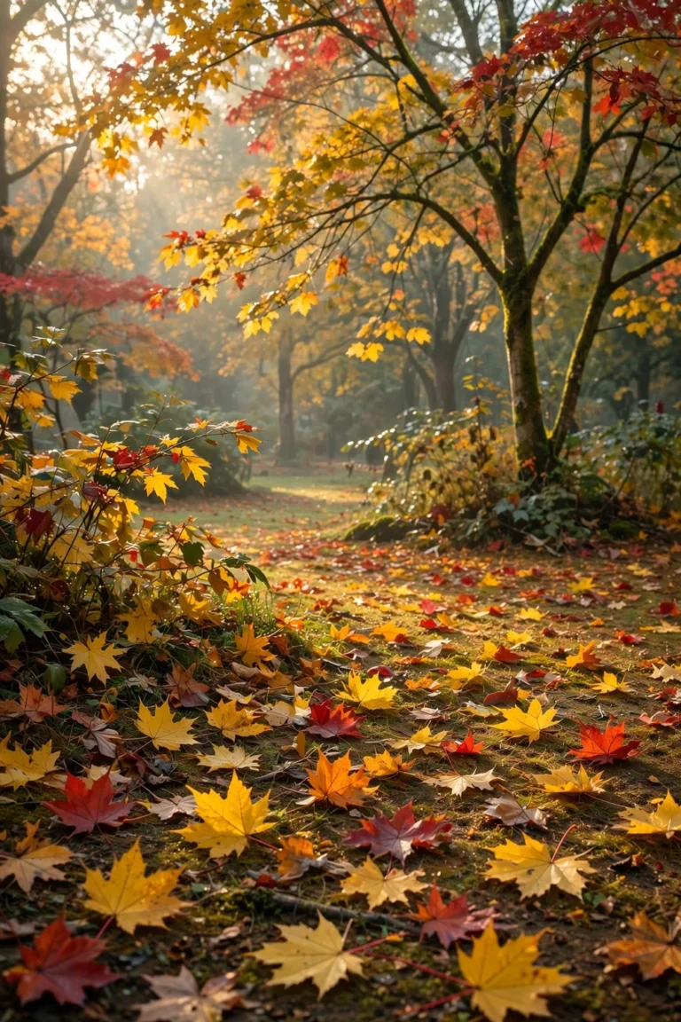 Immagini buongiorno autunno foglie